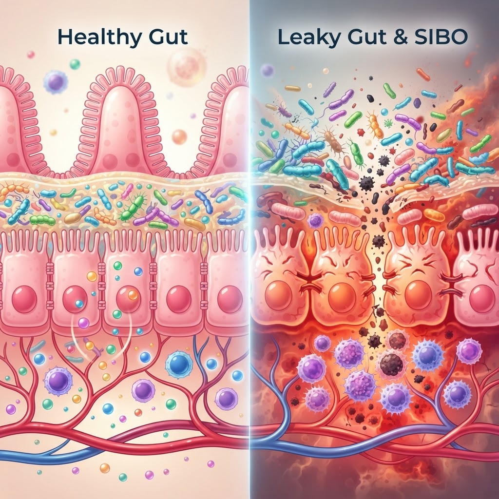 Leaky Gut vs. SIBO: Symptoms, Differences, and Treatment